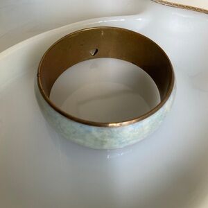 Vintage Brass Bangle Bracelet Boho Elegant